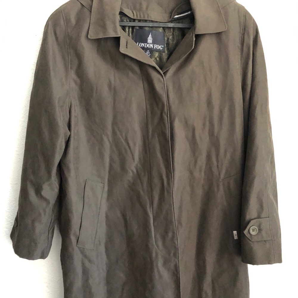 London Fog All weather Lined Coat Removable Hood
